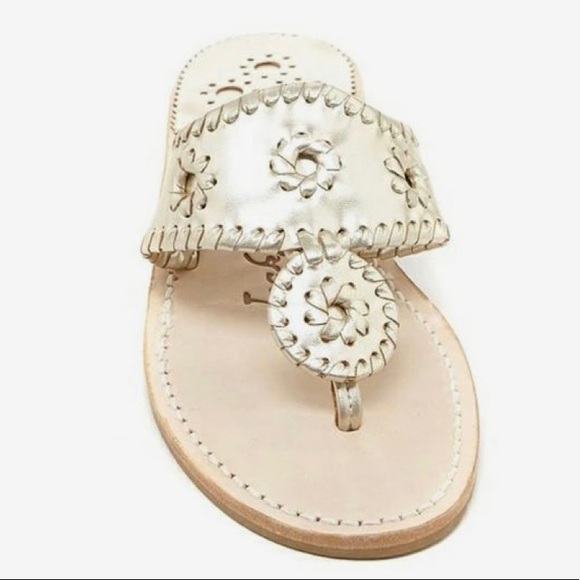 JACK ROGERS | platinum hamptons flat sandal - Picture 3 of 8